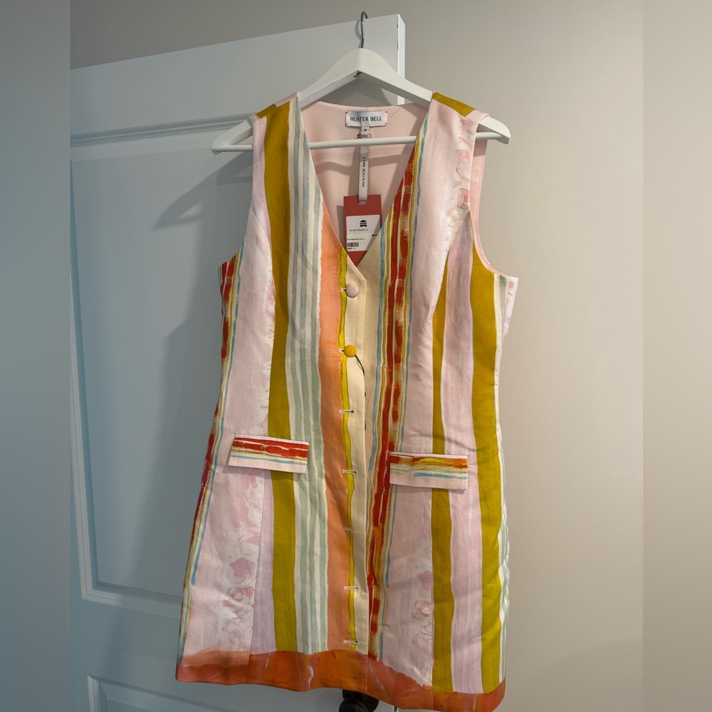 NWT Hunter Bell Suni Dress in Abstract Stripe